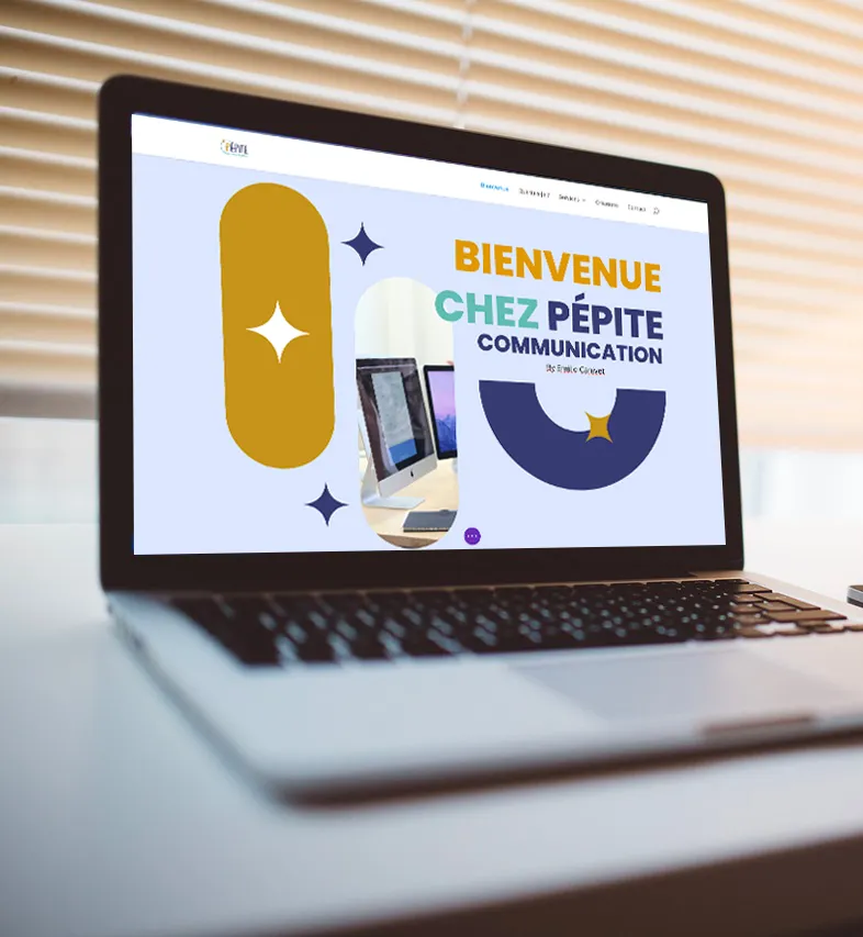 Image de mon site sur un ordinateur